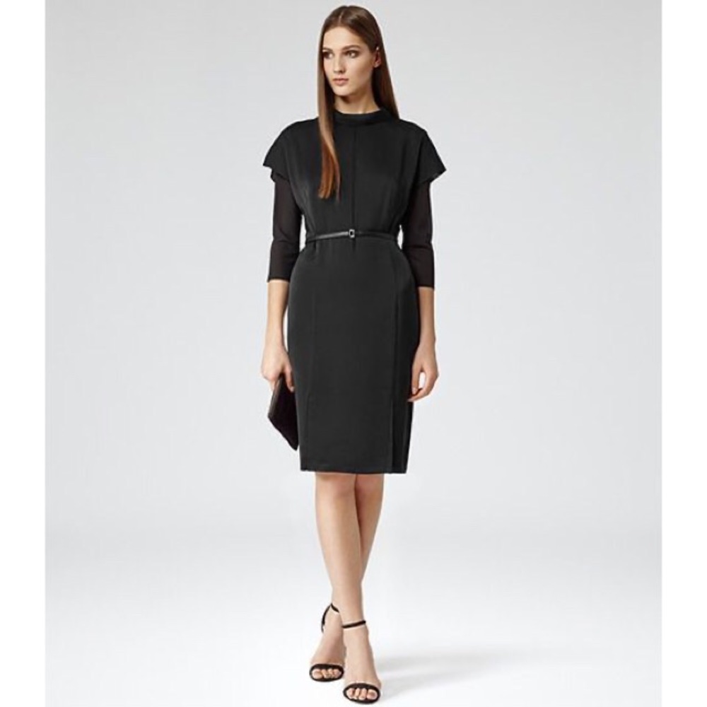 Reiss Black Long Sleeve Dress